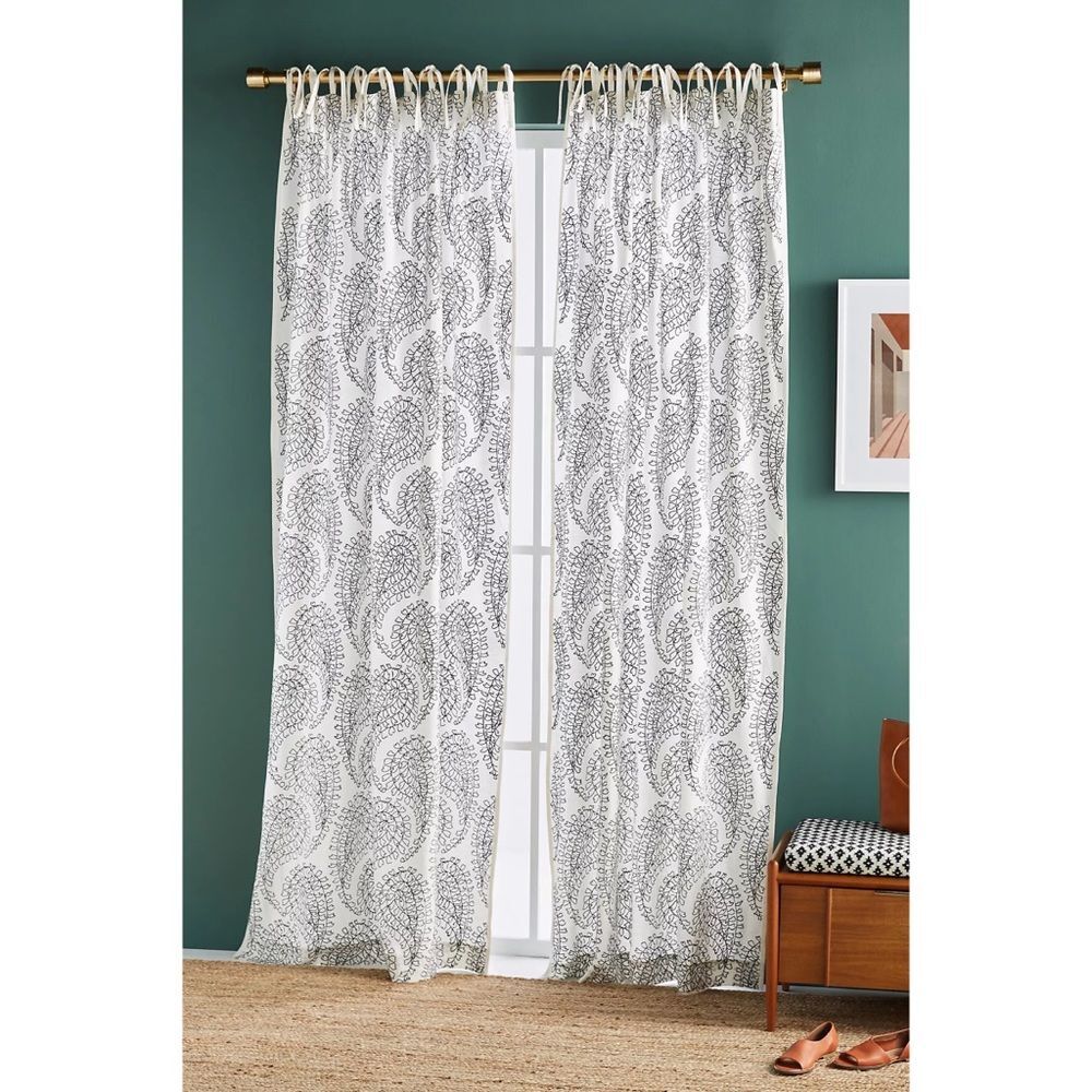 Anthropologie Jodi Embroidered Curtain